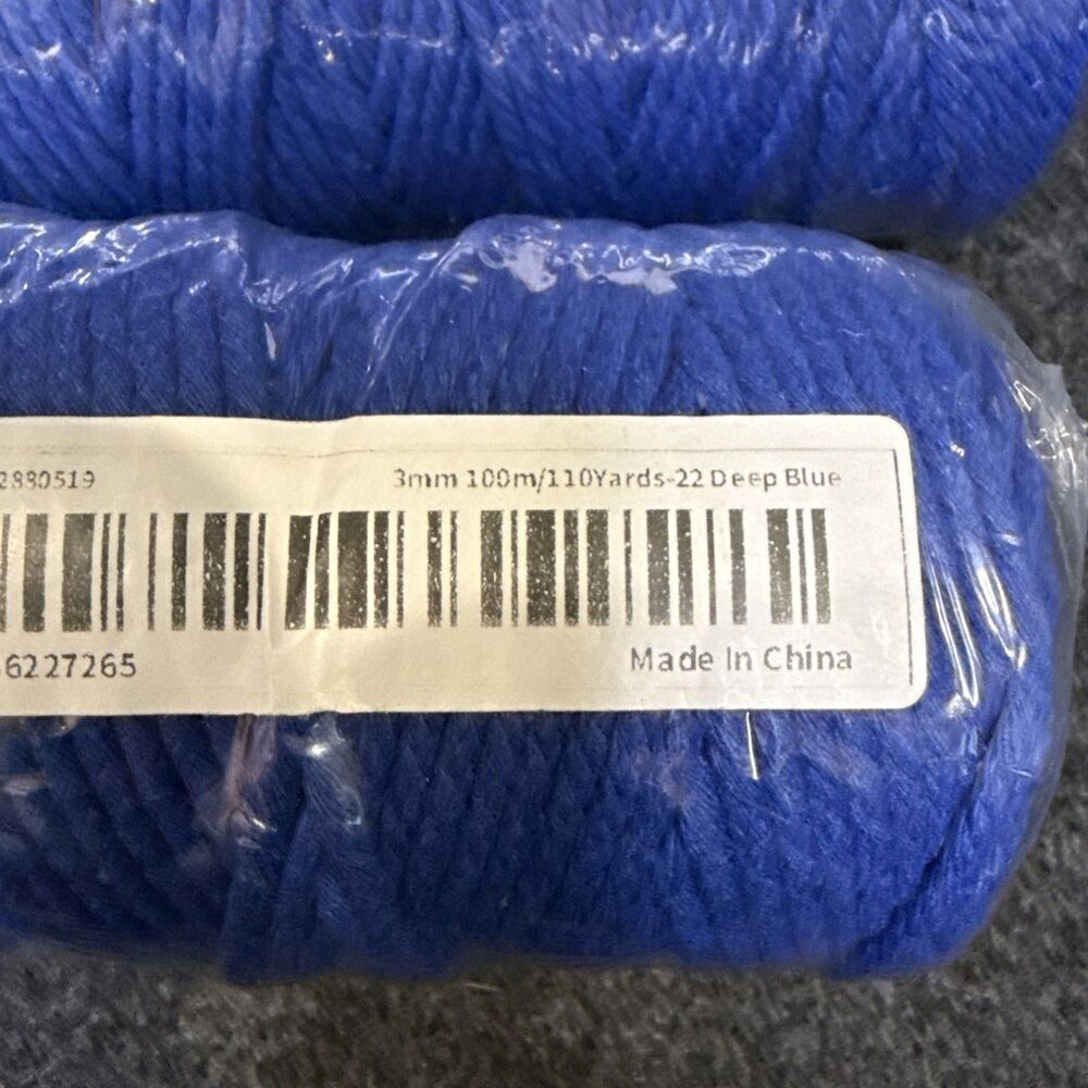 Macrame Cord,3mm x 328 Feet Cotton Macrame Cord,Colored Cotton Cord Macrame S... - Picture 3 of 5